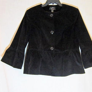 Style & Co. Black Velveteen Jacket